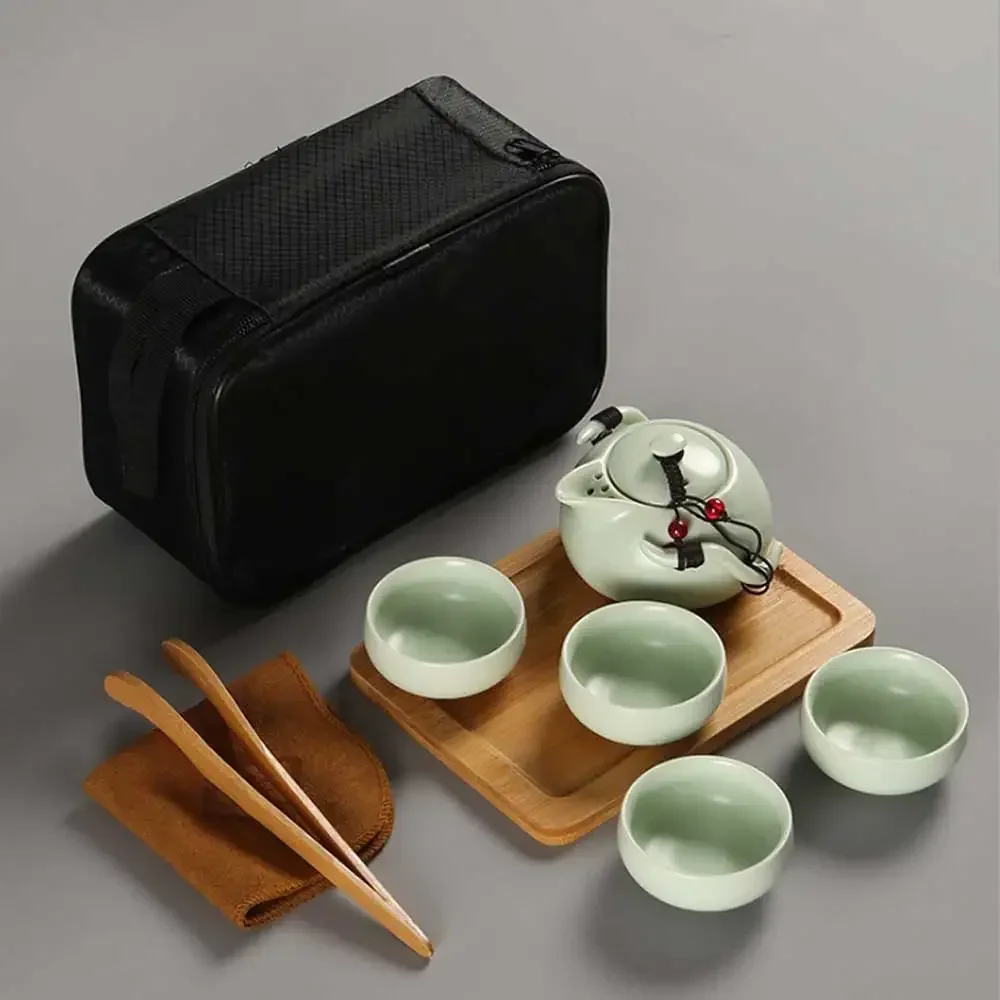 Chinese Pot and Cup Tea Set Travel Kung Fu Ceramic Portable Teacups Teapot Porcelain Gaiwan Cups Ceremony Tools Handmade Mini
Chinese Pot and Cup Tea Set Travel Kung Fu Ceramic Portable Teacups Teapot Porcelain Gaiwan Cups Ceremony Tools Handmade Mini