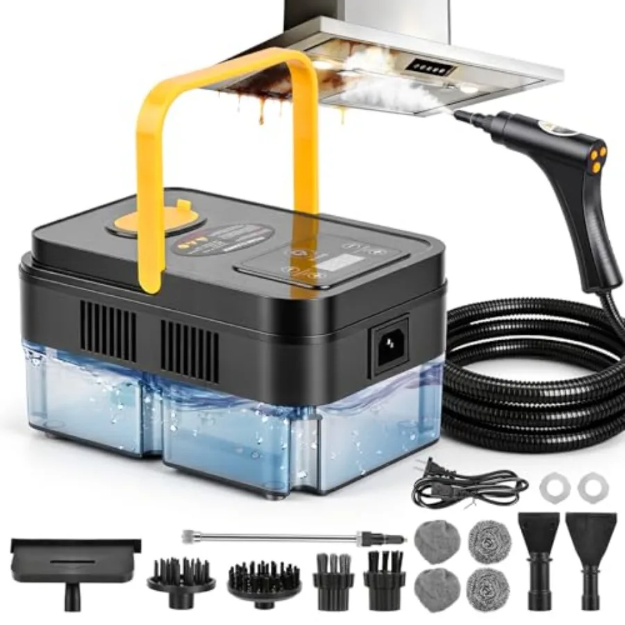 1500W Steam Cleaner with 6 Adjustable Settings 15-Second Fast Heat Up Handheld Multi-Surface Steamer 1.2L Tank 16 Accessories f
1500W Steam Cleaner with 6 Adjustable Settings 15-Second Fast Heat Up Handheld Multi-Surface Steamer 1.2L Tank 16 Accessories f