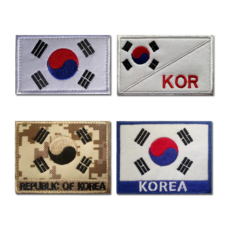 Korean Flag Emblem Hook & Loop Embroidery Patch Military Tactical Patches for DIY Clothes Jeans Bags Coats T-shirt Hat
Korean Flag Emblem Hook & Loop Embroidery Patch Military Tactical Patches for DIY Clothes Jeans Bags Coats T-shirt Hat