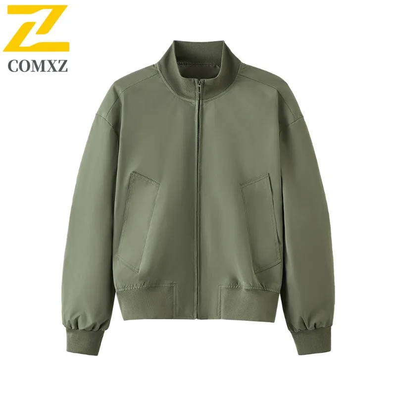2025 Male Jacket Autumn New Baseball Collar Short Loose Solid Color Jacket Men's Business Casual Hiking Thin Coat Fashion 
2025 Male Jacket Autumn New Baseball Collar Short Loose Solid Color Jacket Men's Business Casual Hiking Thin Coat Fashion