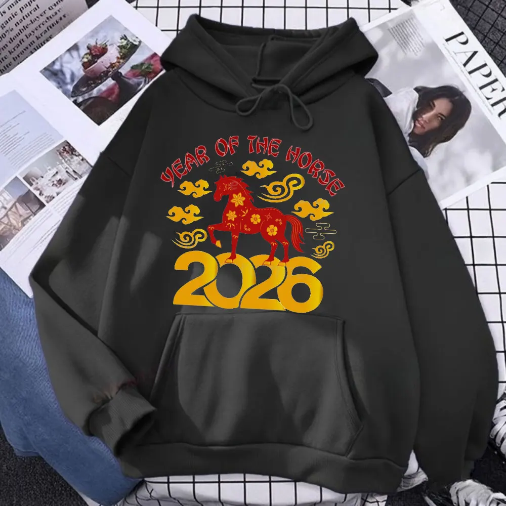 Year of The Horse 2026 Women Hoodie Lunar New Year Chinese Sweatshirt New Year 2026 Hoody Holiday Sweatshirt Y2k Ropa Mujer
Year of The Horse 2026 Women Hoodie Lunar New Year Chinese Sweatshirt New Year 2026 Hoody Holiday Sweatshirt Y2k Ropa Mujer