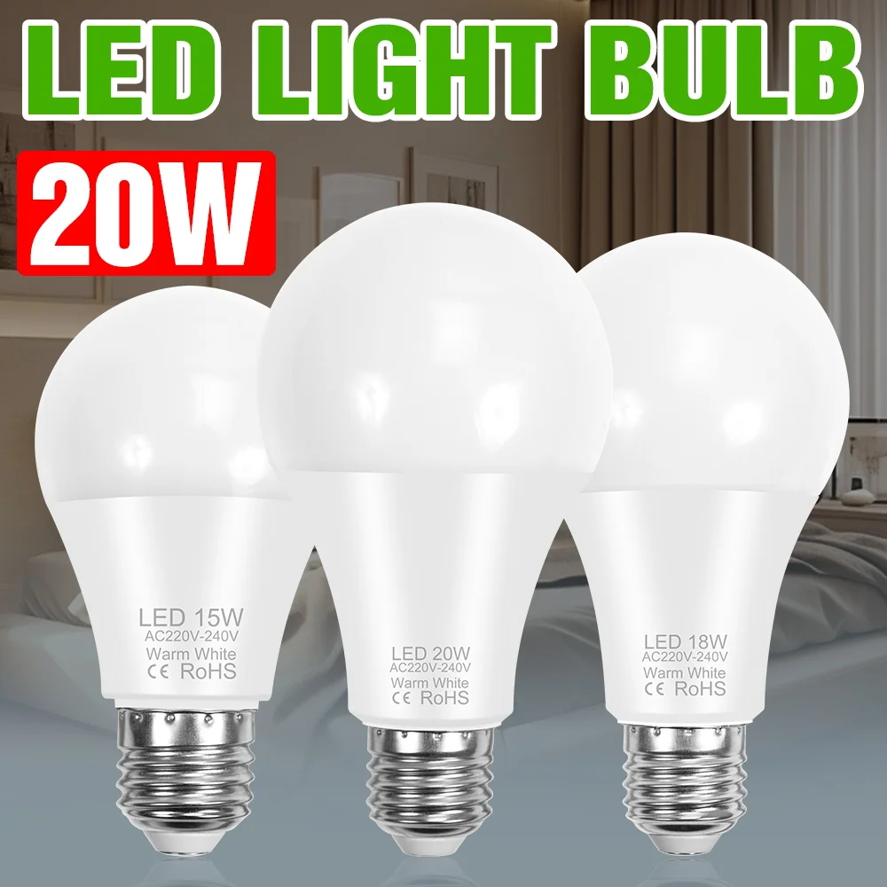 20W LED Light Bulb E27/E26 Ceiling Lamp E14 Chandelier Bulbs AC220V For Home Bedroom Energy Saving Soft Lighting Cool/Warm White 
20W LED Light Bulb E27/E26 Ceiling Lamp E14 Chandelier Bulbs AC220V For Home Bedroom Energy Saving Soft Lighting Cool/Warm White