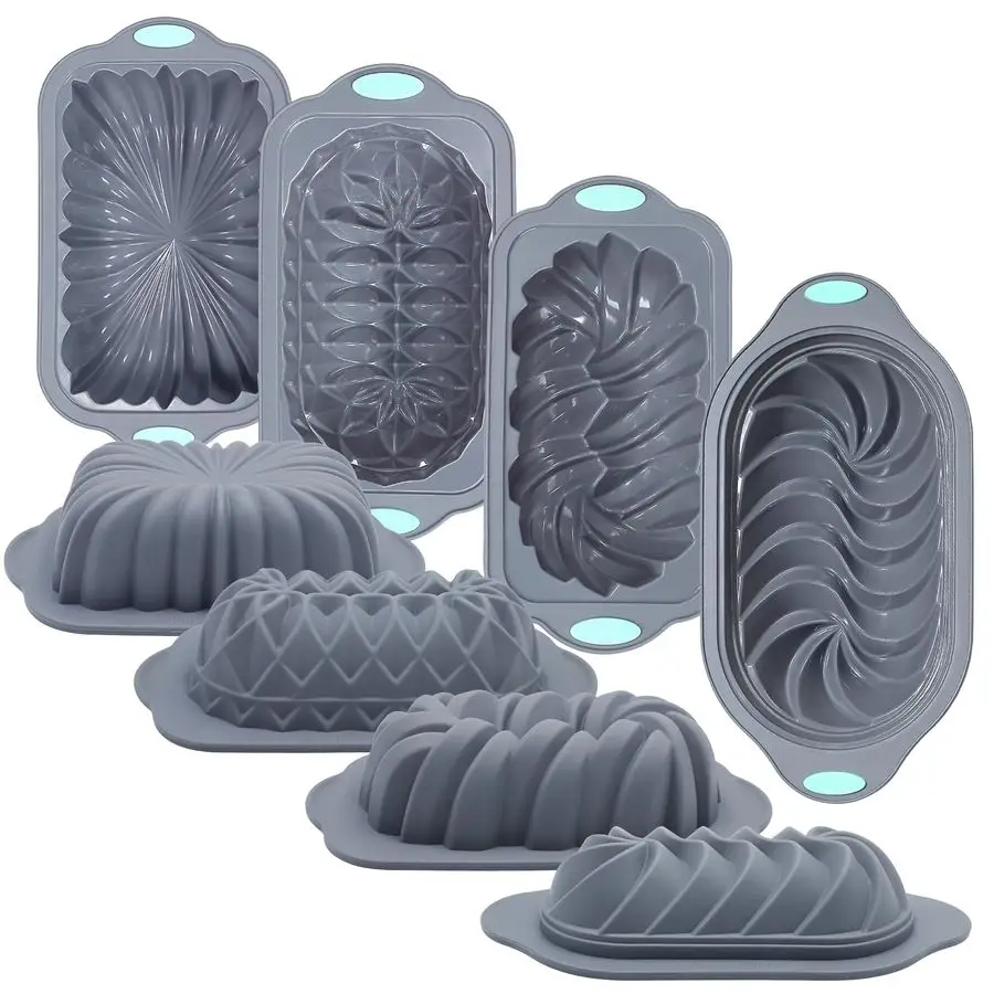 Набор из 4 силиконовых форм для выпечки, антипригарные формы для хлеба, идеально подходят для бананового хлеба, сэндвичей, кексов и мясных рулетов.
Набор из 4 силиконовых форм для выпечки, антипригарные формы для хлеба, идеально подходят для бананового хлеба, сэндвичей, кексов и мясных рулетов.