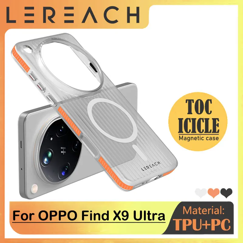 For OPPO Find X9 Ultra Magnetic Case, LeReach TOC ICICLE Series, Light Motion Effect, Anti-Slip Grips, Sleek & Protective Design
For OPPO Find X9 Ultra Magnetic Case, LeReach TOC ICICLE Series, Light Motion Effect, Anti-Slip Grips, Sleek & Protective Design