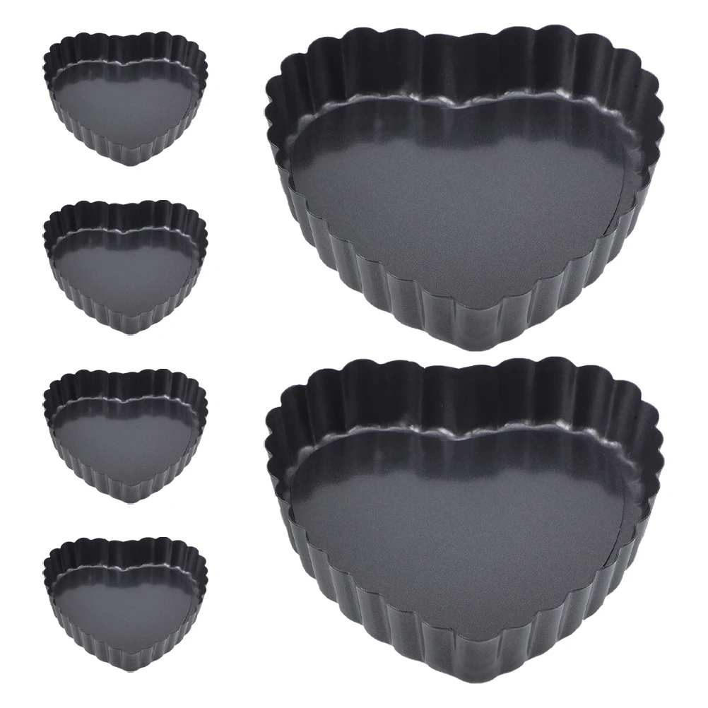 6pcs Heart Shaped Tart Carbon Steel Nonstick Removable Bottom Easy Clean Baking Trays Mini Cake Molds
6pcs Heart Shaped Tart Carbon Steel Nonstick Removable Bottom Easy Clean Baking Trays Mini Cake Molds