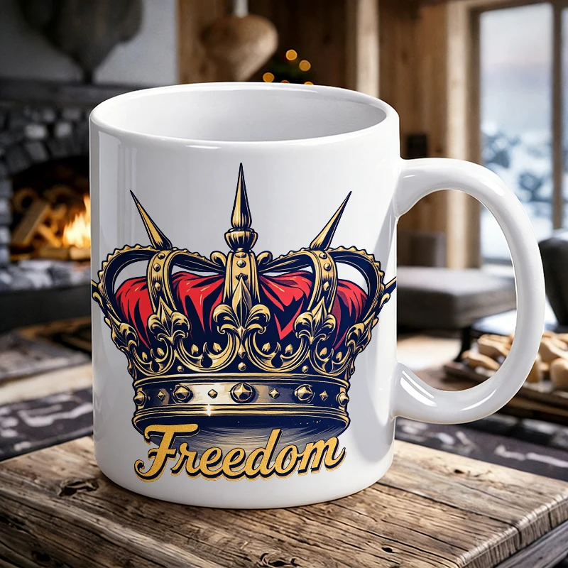 Independence Day Mug Coffee Cup Ceramic Cup Freedom Majestic Crown Pattern Print
Independence Day Mug Coffee Cup Ceramic Cup Freedom Majestic Crown Pattern Print