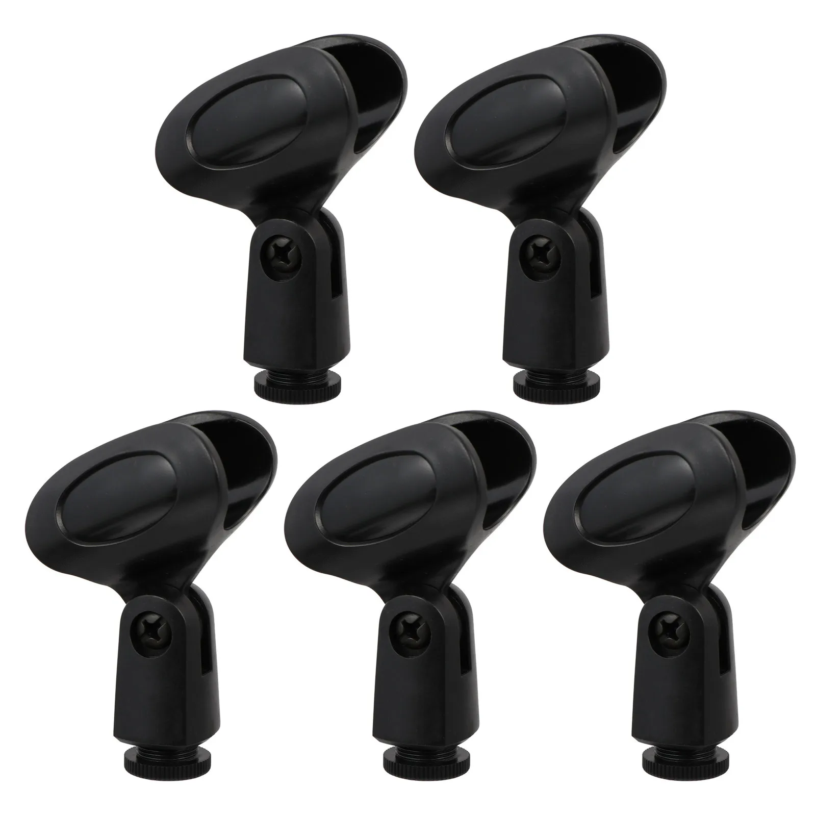 5 pcs Microphone Clips Black Universal Fit For Most Mics Adjustable Angle Mic Holder Clip Mount Stand Accessory
5 pcs Microphone Clips Black Universal Fit For Most Mics Adjustable Angle Mic Holder Clip Mount Stand Accessory