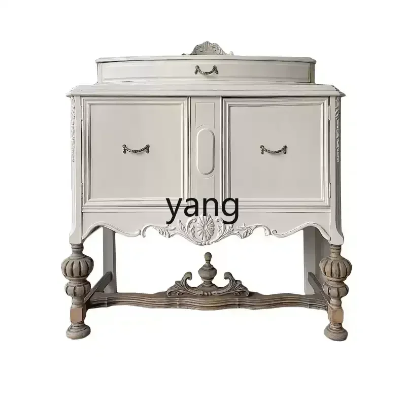 XYY retro solid wood porch cabinet carved into two door lockers
XYY retro solid wood porch cabinet carved into two door lockers