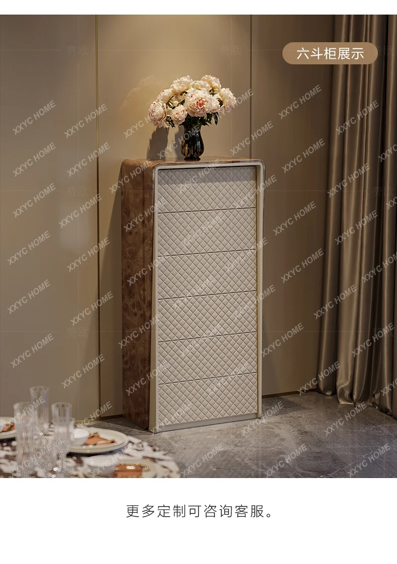 Light luxury chest of drawers villa large flat floor custom senior bedroom storage cabinet
Light luxury chest of drawers villa large flat floor custom senior bedroom storage cabinet