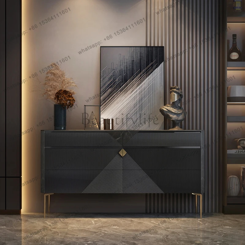 Italian light luxury door cabinet modern high-end rock slab locker
Italian light luxury door cabinet modern high-end rock slab locker