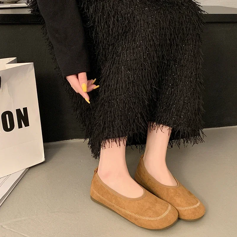 Spring AutumnWomen's Flat Shoes Round Toe Shallow Mouth Flannel Women's Mary Jane Shoes Dress Korean Style Zapatillas De Mujer
Spring AutumnWomen's Flat Shoes Round Toe Shallow Mouth Flannel Women's Mary Jane Shoes Dress Korean Style Zapatillas De Mujer