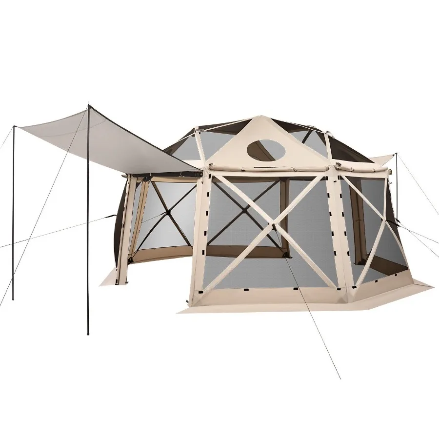 Сферический кемпинговый шатер-тент Pop-up Gazebo Screen Tent 15 x 15 футов, 13-сторонний, со съемной крышей, сумкой для переноски, быстросборный, устойчивый к проколам
Сферический кемпинговый шатер-тент Pop-up Gazebo Screen Tent 15 x 15 футов, 13-сторонний, со съемной крышей, сумкой для переноски, быстросборный, устойчивый к проколам