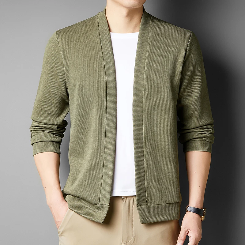 Spring Autumn Fake Two-Piece Cardigans O-Neck Long Sleeve Business Casual Knit Outwear Male Solid Slim Fit Breathable Knitwear
Spring Autumn Fake Two-Piece Cardigans O-Neck Long Sleeve Business Casual Knit Outwear Male Solid Slim Fit Breathable Knitwear