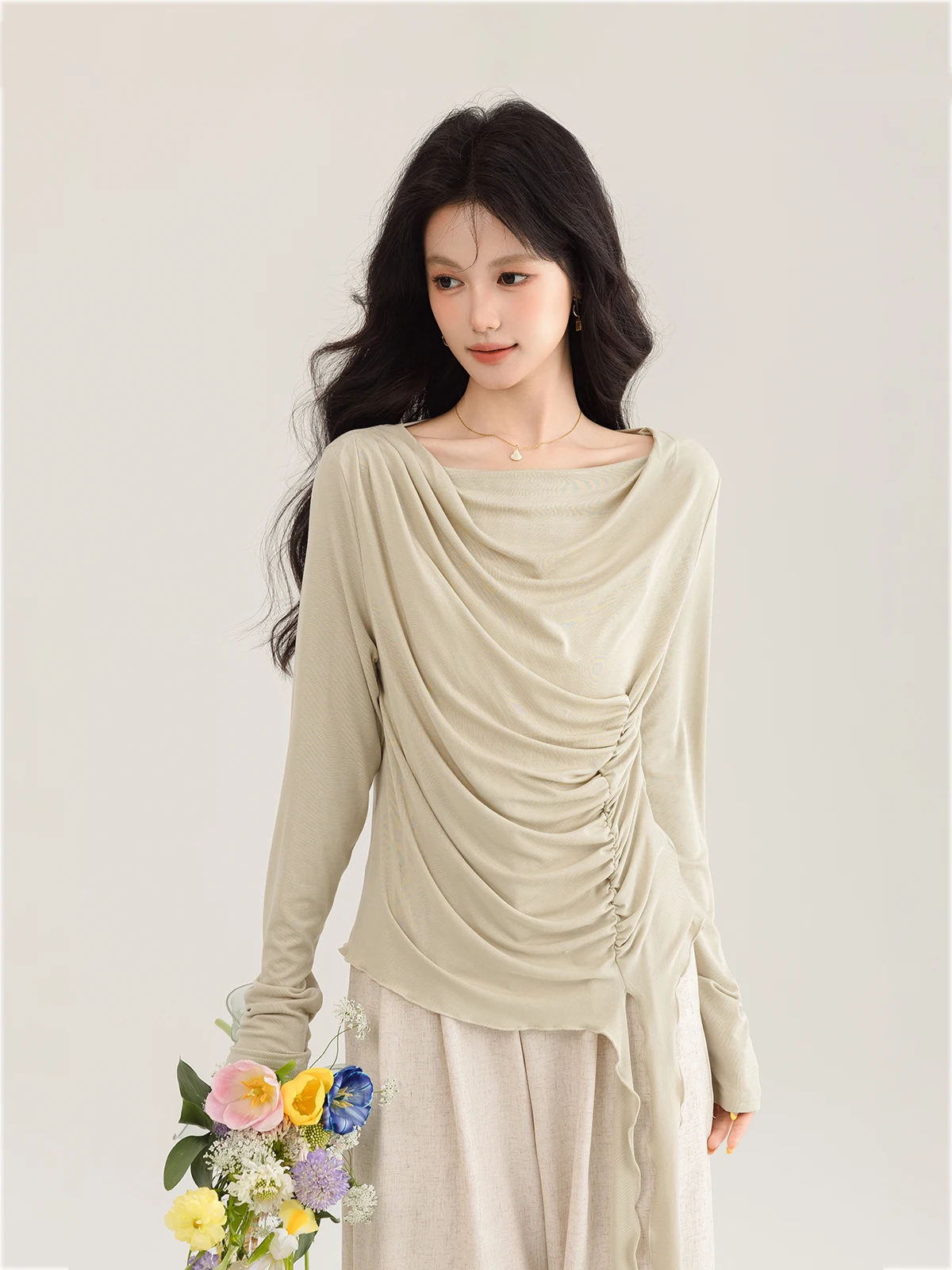 Корейский дизайн, женский топ-боди с завышенной талией, весенняя новинка, с эффектом утягивания талии, индивидуальный стиль, длинный рукав
Корейский дизайн, женский топ-боди с завышенной талией, весенняя новинка, с эффектом утягивания талии, индивидуальный стиль, длинный рукав