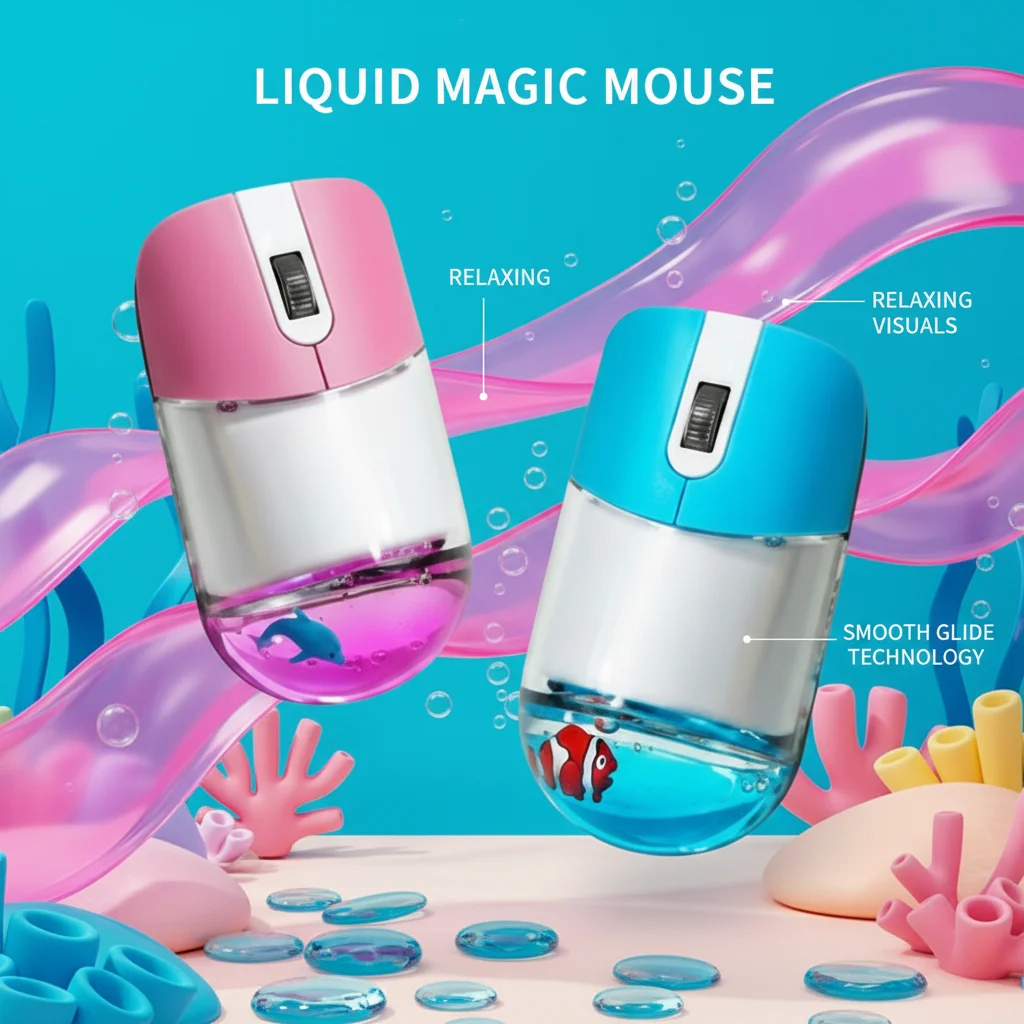 New Floating Animal Bluetooth Wireless Mouse With Liquid Oi & LED Light,Ergonomics Design,Novelty Gifts For PC Laptop Computer
New Floating Animal Bluetooth Wireless Mouse With Liquid Oi & LED Light,Ergonomics Design,Novelty Gifts For PC Laptop Computer