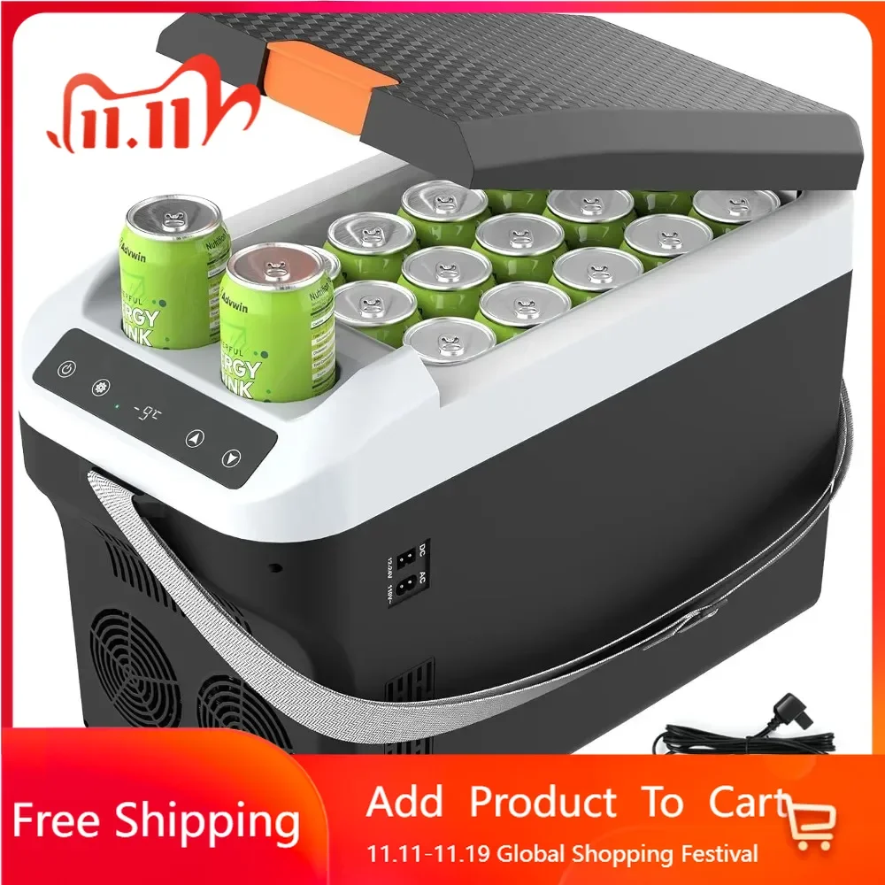12V car refrigerator 23Quart (22L) electric cooler/heater, plug-in car cooler, with 110V AC household power cord
12V car refrigerator 23Quart (22L) electric cooler/heater, plug-in car cooler, with 110V AC household power cord