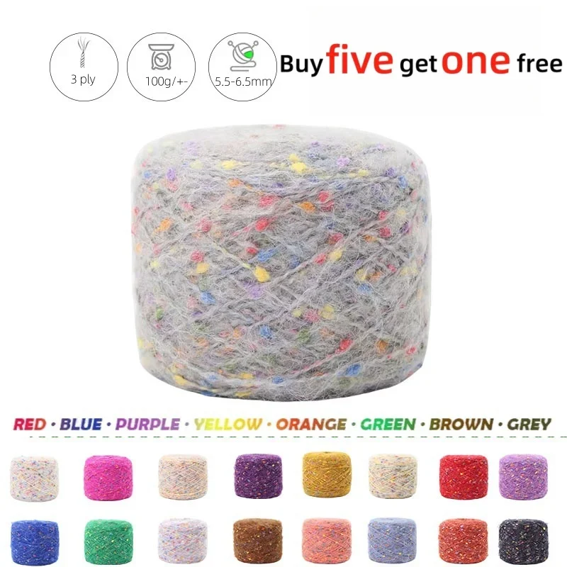5pcs 100g Polyester Yarn Soft Assorted Colors Knitting Yarn Crochet Products To Make DIY Doll Sweaters Clothes 혼합원사
5pcs 100g Polyester Yarn Soft Assorted Colors Knitting Yarn Crochet Products To Make DIY Doll Sweaters Clothes 혼합원사