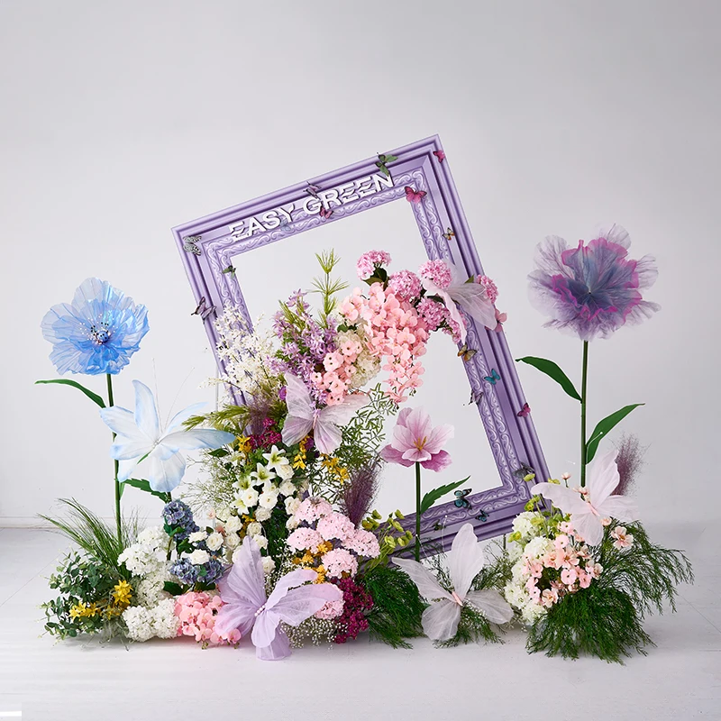 Simulation flower landscaping, high-end purple window decoration, spring atmosphere scene arrangement, fake flower arrangement
Simulation flower landscaping, high-end purple window decoration, spring atmosphere scene arrangement, fake flower arrangement
