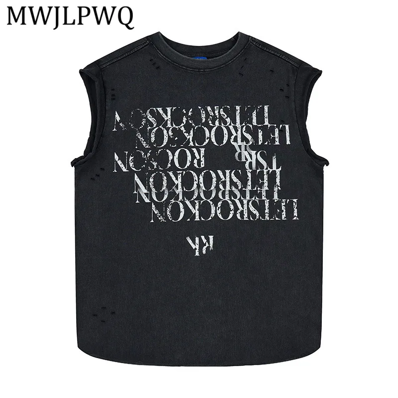 MWJLPWQ Retro Reversed Text Print Tank Top Men Black Washed Loose Sleeveless American Vintage Casual Streetwear Daily Top 15536
MWJLPWQ Retro Reversed Text Print Tank Top Men Black Washed Loose Sleeveless American Vintage Casual Streetwear Daily Top 15536