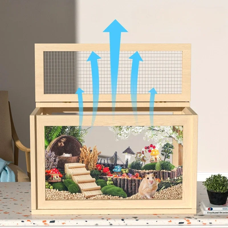 Hamster Cage Acrylic Panoramic Transparent Djungarian Hamster Flower Branch Mouse Solid Wood Special Insulation Feeding Box
Hamster Cage Acrylic Panoramic Transparent Djungarian Hamster Flower Branch Mouse Solid Wood Special Insulation Feeding Box