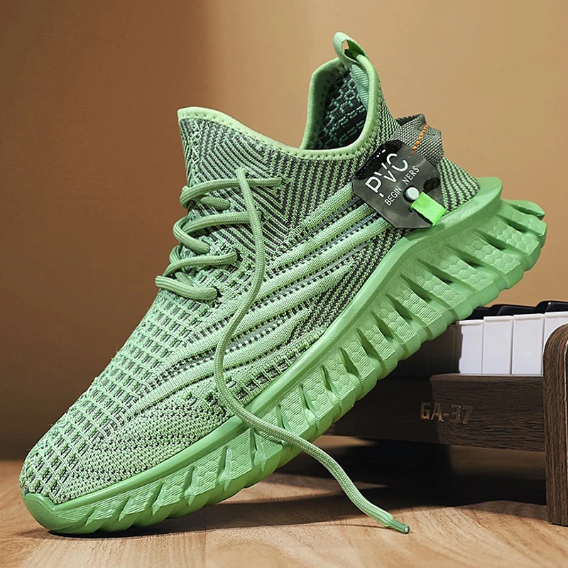 Cheap Green Men's Summer Sneakers Breathable Knit Sports Casual Shoes Men Walk Platform Shoes Man Trainers zapatillas informales
Cheap Green Men's Summer Sneakers Breathable Knit Sports Casual Shoes Men Walk Platform Shoes Man Trainers zapatillas informales