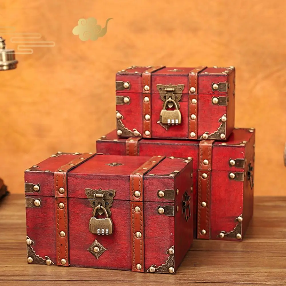 Creative Vintage Wooden Treasure Box With Bronze Color Lock Antique Design Treasure Chest European Retro Style Jewelry Box Kids
Creative Vintage Wooden Treasure Box With Bronze Color Lock Antique Design Treasure Chest European Retro Style Jewelry Box Kids