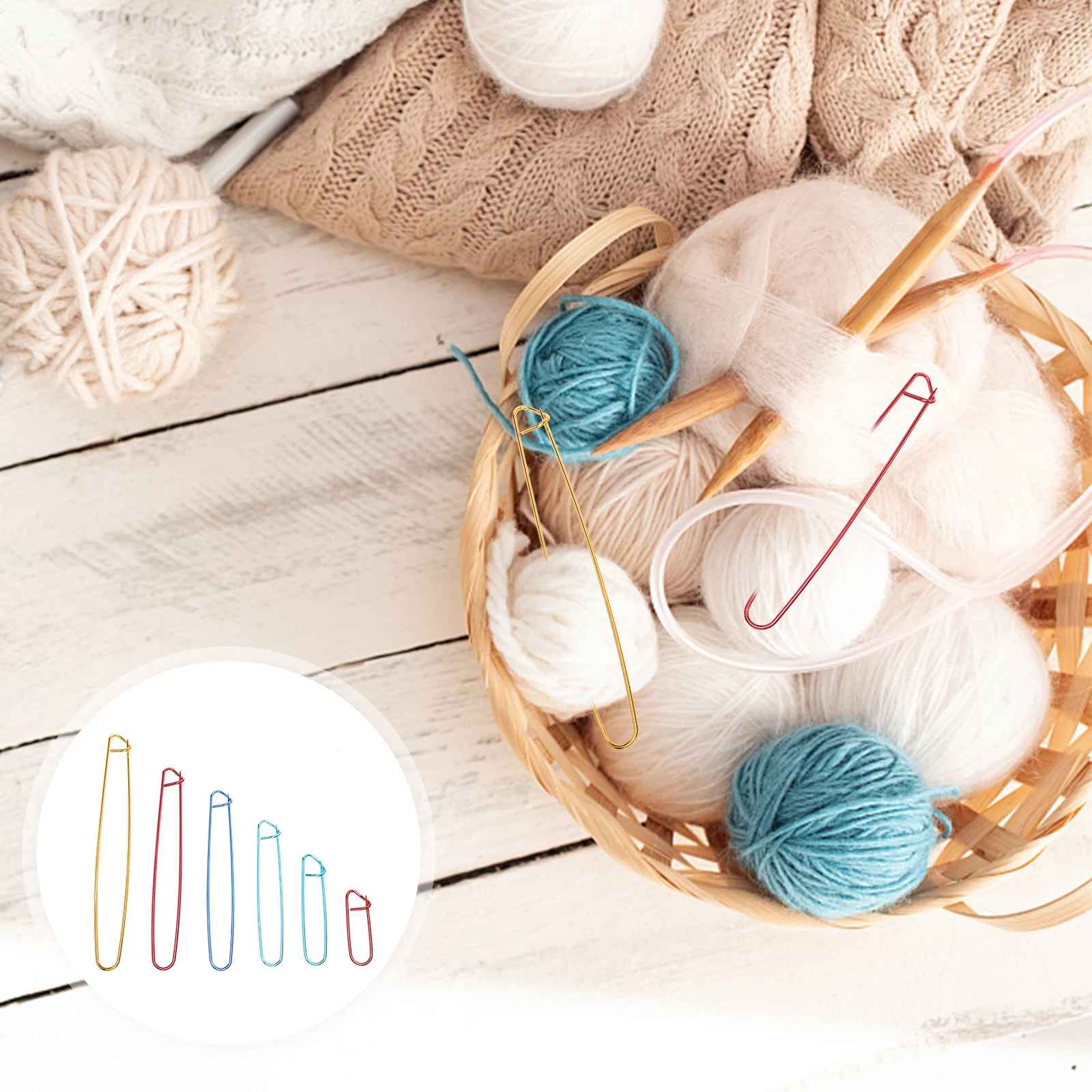12pcs Sweater Buckles Aluminum Durable Knitting Pins Fashionable Brooches Safety Fasteners Long Lasting Luster Clothing Breast
12pcs Sweater Buckles Aluminum Durable Knitting Pins Fashionable Brooches Safety Fasteners Long Lasting Luster Clothing Breast