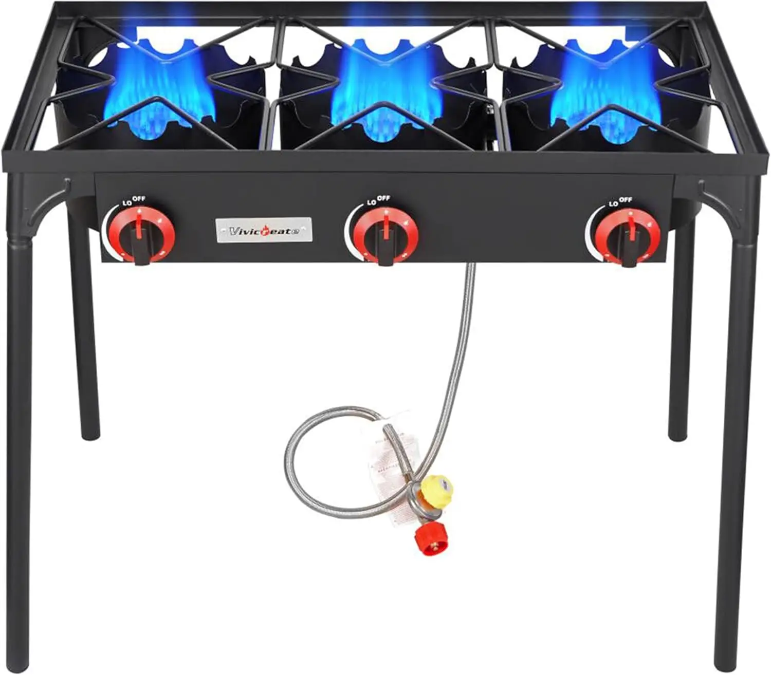 Пропановая печь с 3 конфорками, высота 28 футов, 105 тыс. БТЕ, чугунные горелки, устойчивые ножки для наружного использования
Пропановая печь с 3 конфорками, высота 28 футов, 105 тыс. БТЕ, чугунные горелки, устойчивые ножки для наружного использования