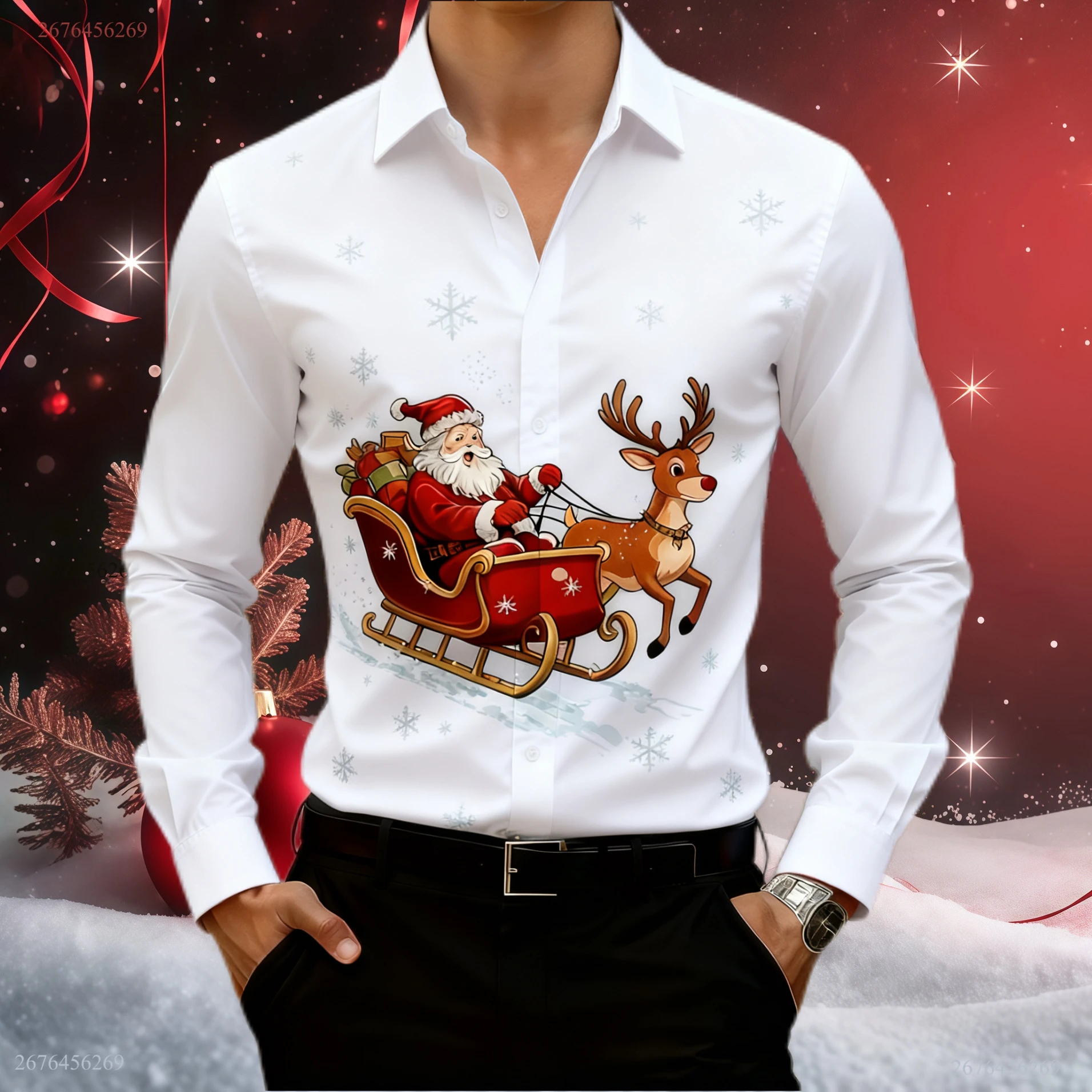 14-color Christmas men's shirt, Santa Claus long-sleeved shirt, casual and comfortable Christmas shirt, fast shipping.
14-color Christmas men's shirt, Santa Claus long-sleeved shirt, casual and comfortable Christmas shirt, fast shipping.
