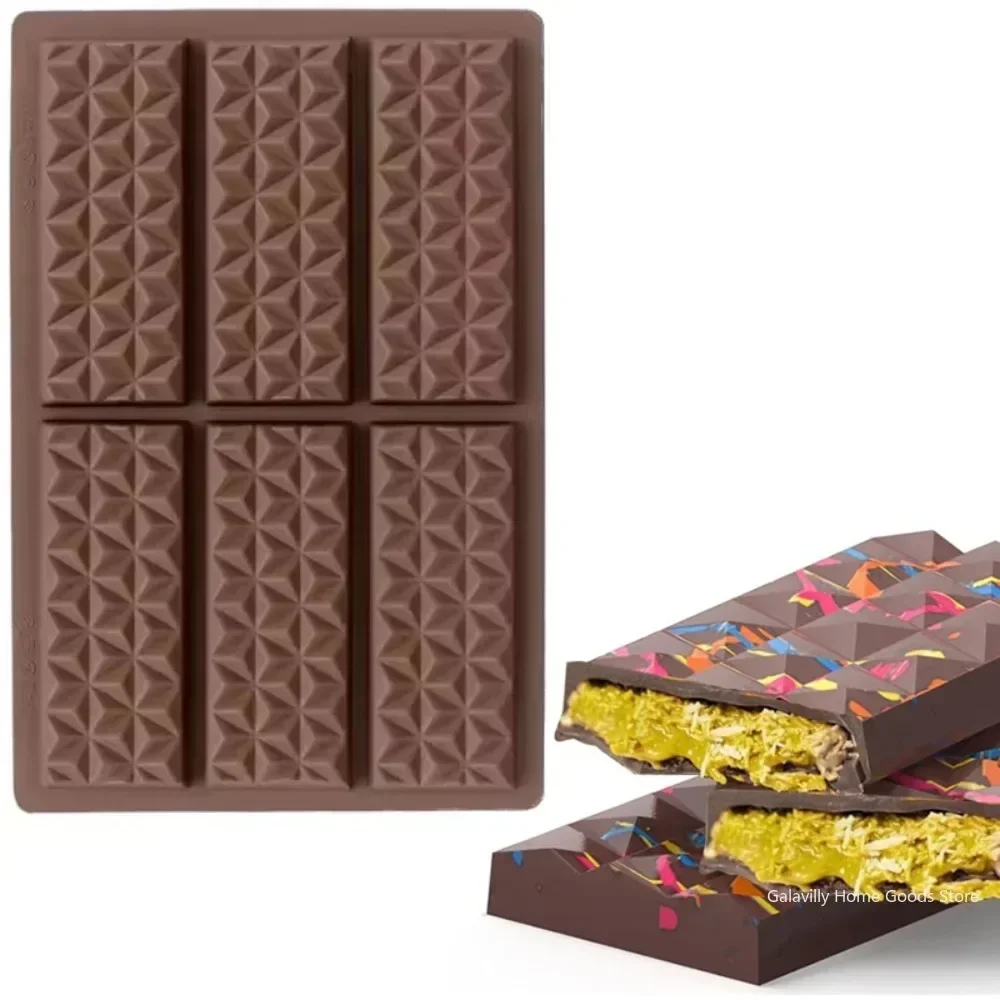 6-hole Chocolate Bar Mold Thick Chocolate Bar Mold Silicone Chocolate Mold Filled Knafeh Pistachio Chocolates Bar Charcuterie
6-hole Chocolate Bar Mold Thick Chocolate Bar Mold Silicone Chocolate Mold Filled Knafeh Pistachio Chocolates Bar Charcuterie