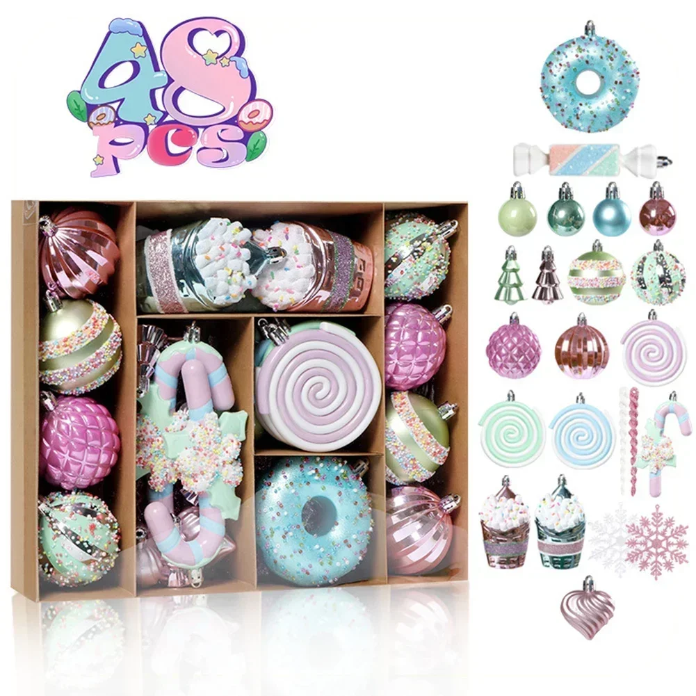 48/70PCS Mix Cute Candy Ice Cream Cone Christmas Ornaments Kit Christmas Tree Hanging Decorations Gifts Navidad Natal
48/70PCS Mix Cute Candy Ice Cream Cone Christmas Ornaments Kit Christmas Tree Hanging Decorations Gifts Navidad Natal