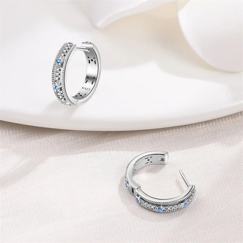 925 Sterling Silver Hoop Earrings French Sparkling Zircon Earrings For Women Fine Birthday Anniversary Jewelry Gifts
925 Sterling Silver Hoop Earrings French Sparkling Zircon Earrings For Women Fine Birthday Anniversary Jewelry Gifts