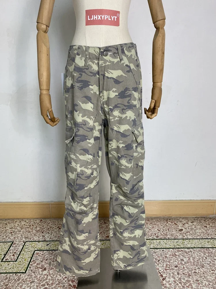 Summer Women's High Waisted White Camouflage Thin Pants Cool Girl Street Straight Bottoms Female Wide Leg Unisex Trousers 
Summer Women's High Waisted White Camouflage Thin Pants Cool Girl Street Straight Bottoms Female Wide Leg Unisex Trousers