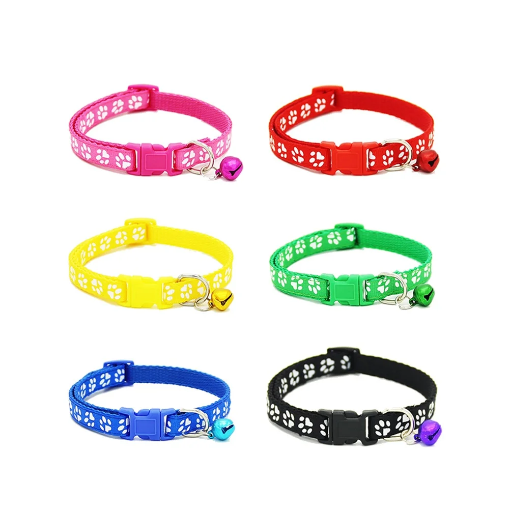 Bell Pet Collar Adjustable for Small Dogs Cats with Safety Buckle Comfortable Fit Footprint Design Dog Collar Set
Bell Pet Collar Adjustable for Small Dogs Cats with Safety Buckle Comfortable Fit Footprint Design Dog Collar Set