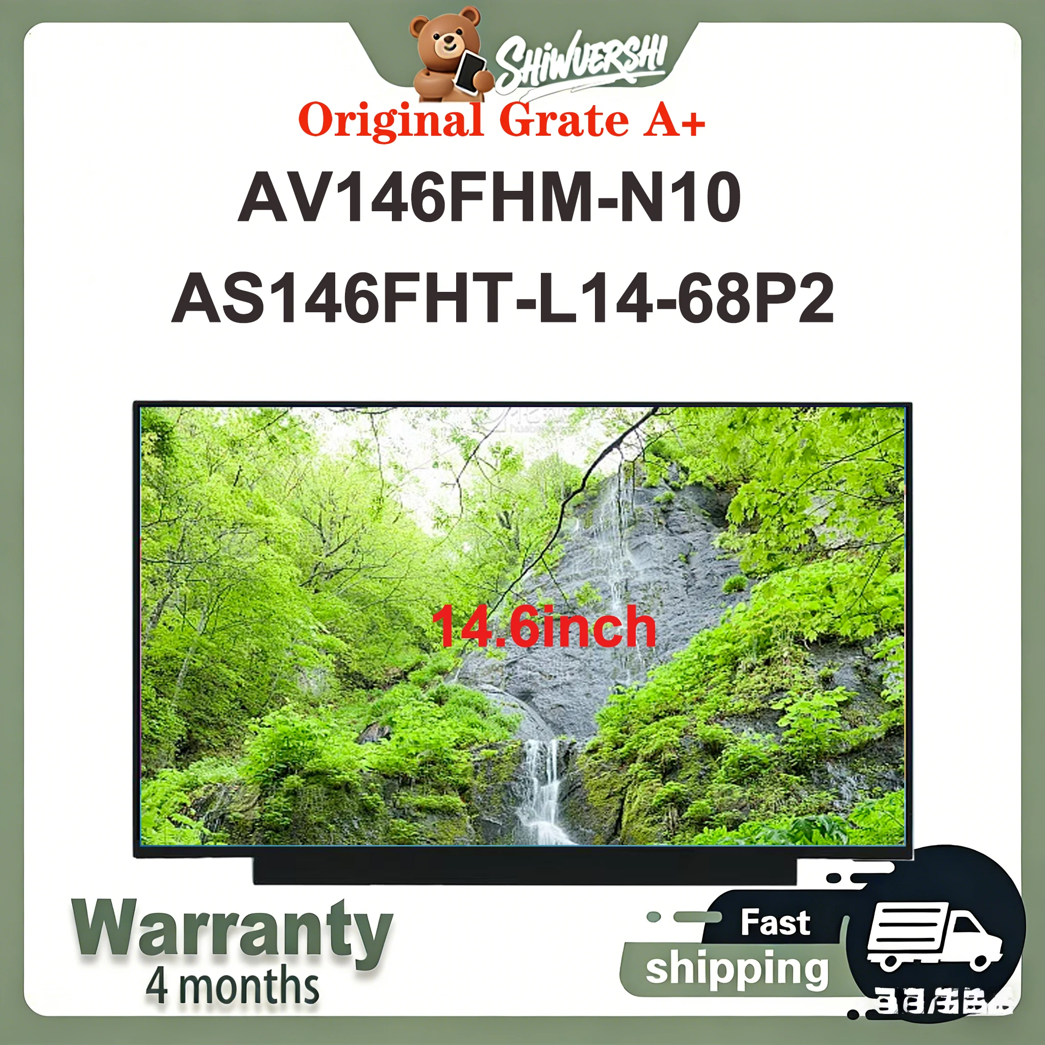Original New A+ 14.6" Laptop Lcd Screen AV146FHM-N10 AS146FHT-L14-68P2
Original New A+ 14.6" Laptop Lcd Screen AV146FHM-N10 AS146FHT-L14-68P2
