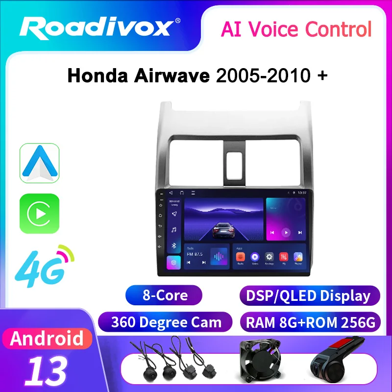 roadivox Android car radio for Honda Airwave 2005 2010 stereo GPS Navigation video Multimedia Player tape recorder carplay
roadivox Android car radio for Honda Airwave 2005 2010 stereo GPS Navigation video Multimedia Player tape recorder carplay
