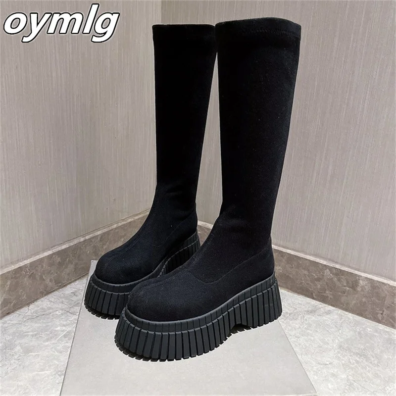 High tube elastic boots 2023 autumn and winter new women's shoes thick sole long tube trendy boots
High tube elastic boots 2023 autumn and winter new women's shoes thick sole long tube trendy boots