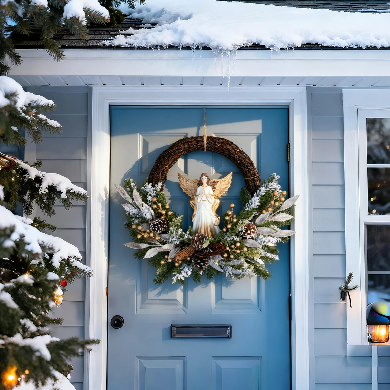 Spread Holiday Joy with Our 24-Inch Angel Christmas Wreath, Perfect Christmas Gift and Decoration for Family & Friends
Spread Holiday Joy with Our 24-Inch Angel Christmas Wreath, Perfect Christmas Gift and Decoration for Family & Friends
