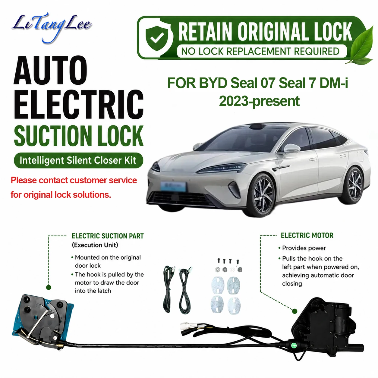 For BYD Seal 07 Seal 7 DM-i 2023-present Electric Soft Close Door Kit Automatic Door Closing Plug & Play Original Lock Retained
For BYD Seal 07 Seal 7 DM-i 2023-present Electric Soft Close Door Kit Automatic Door Closing Plug & Play Original Lock Retained