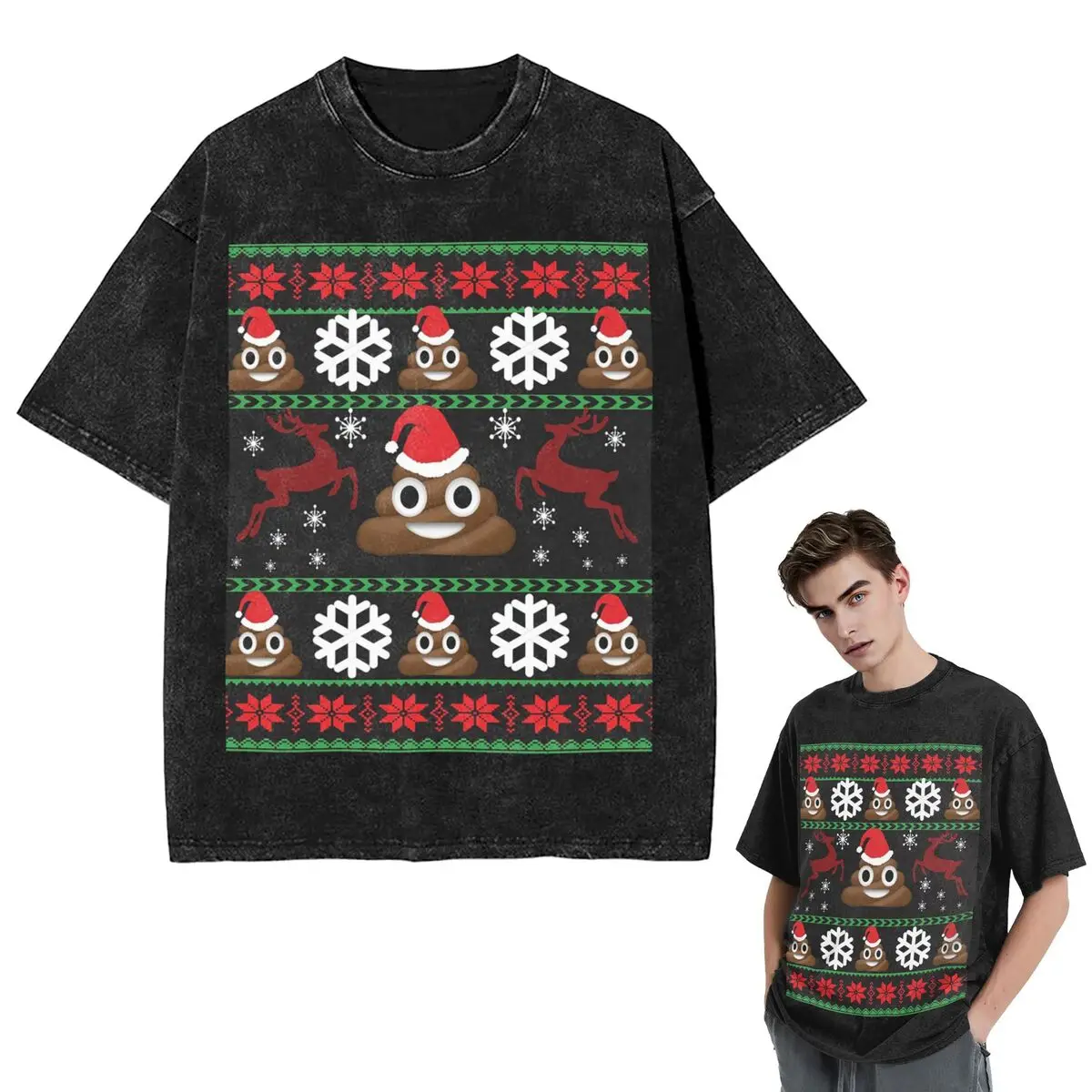 Streetwear T-Shirts Funny Poop Christmas Gifts Ugly Funny Christmas Sweaters Style T Shirt Short Sleeve Tops Tees for Men Women
Streetwear T-Shirts Funny Poop Christmas Gifts Ugly Funny Christmas Sweaters Style T Shirt Short Sleeve Tops Tees for Men Women
