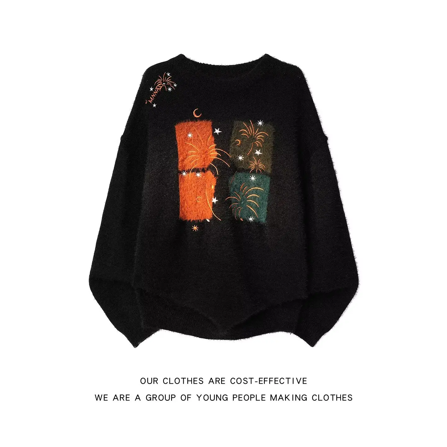 Вязаный свитер оверсайз в стиле ретро с вышивкой «Американский фейерверк», теплый, повседневный, для пар, на зиму
Вязаный свитер оверсайз в стиле ретро с вышивкой «Американский фейерверк», теплый, повседневный, для пар, на зиму