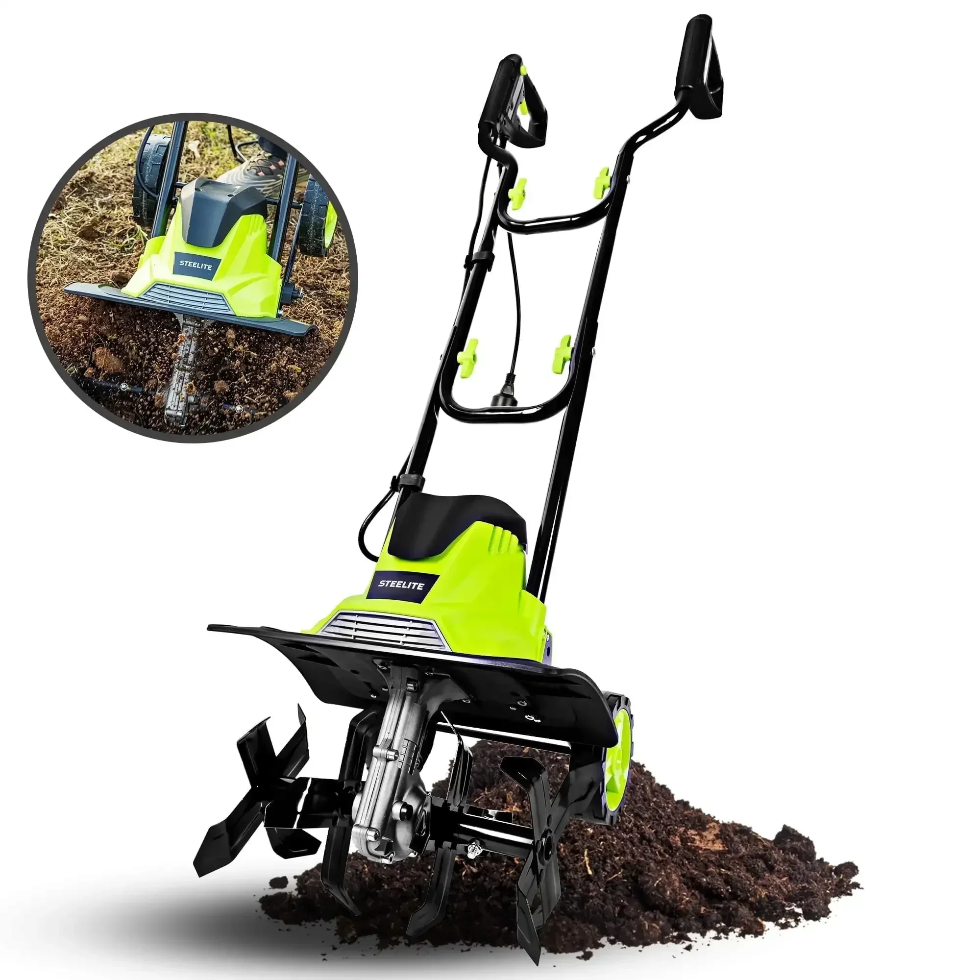 14-Inch Corded Electric Tiller,10-Amp Electric Tiller and Cultivator for Gardening, Lightweight Rototiller
14-Inch Corded Electric Tiller,10-Amp Electric Tiller and Cultivator for Gardening, Lightweight Rototiller