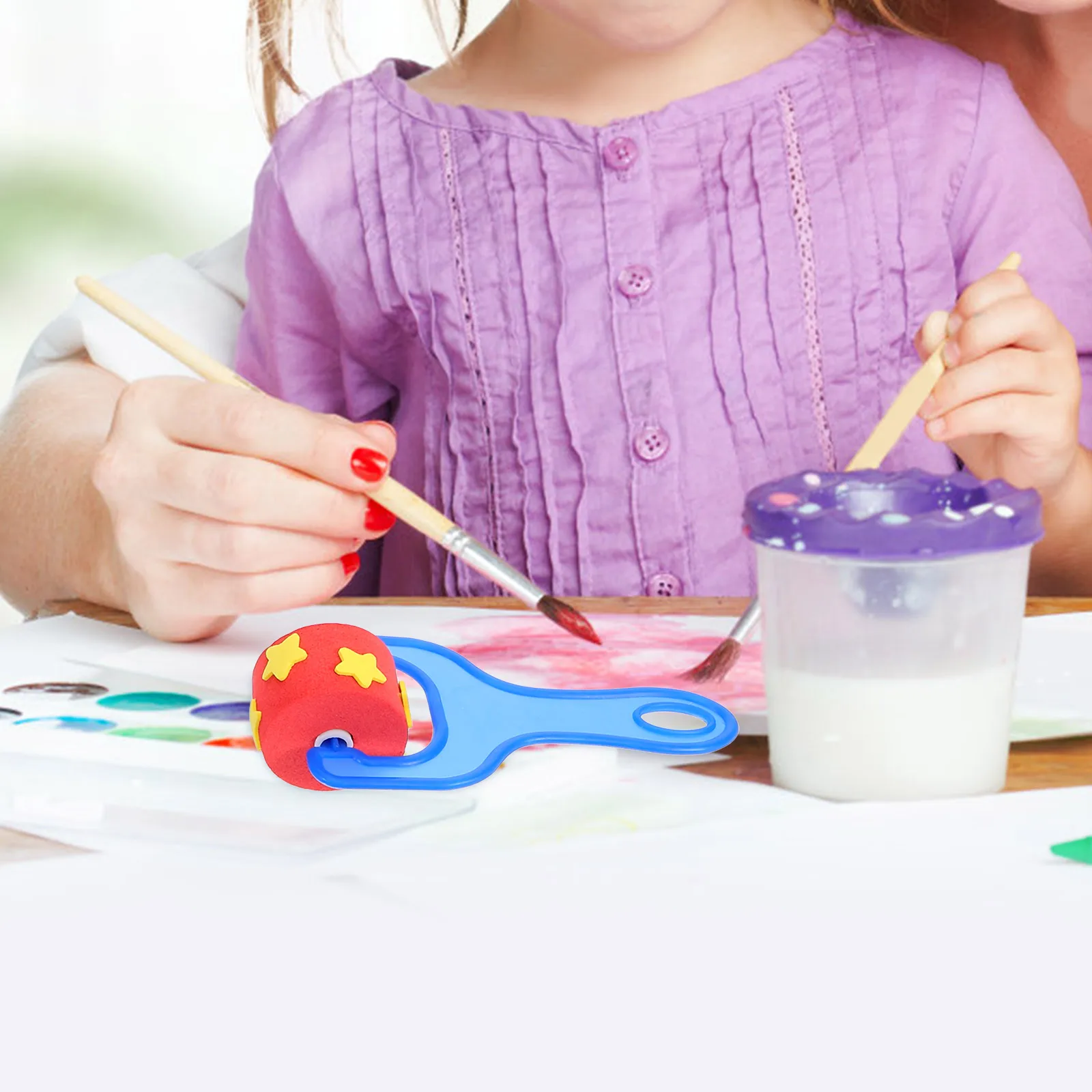 4 Pcs Sponge Brush Kids Painting Roller Stamp EVA Small Supplies Stamper Graffiti Rollers Drawing Tools Paint Stampingrollers
4 Pcs Sponge Brush Kids Painting Roller Stamp EVA Small Supplies Stamper Graffiti Rollers Drawing Tools Paint Stampingrollers