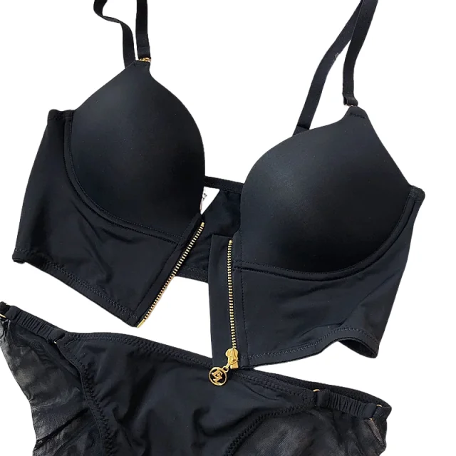 KUCLUT Sexy underwear without steel ring women's bra set gathered side collection comfortable zipper vest models lingerie panty
KUCLUT Sexy underwear without steel ring women's bra set gathered side collection comfortable zipper vest models lingerie panty