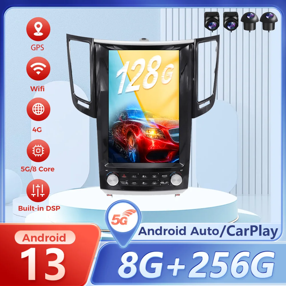 Android 13 Car Radio For Infiniti FX35 FX37 QX70 2009 - 2013 GPS Navigation Auto Stereo Carplay Multimedia Player Head Unit
Android 13 Car Radio For Infiniti FX35 FX37 QX70 2009 - 2013 GPS Navigation Auto Stereo Carplay Multimedia Player Head Unit