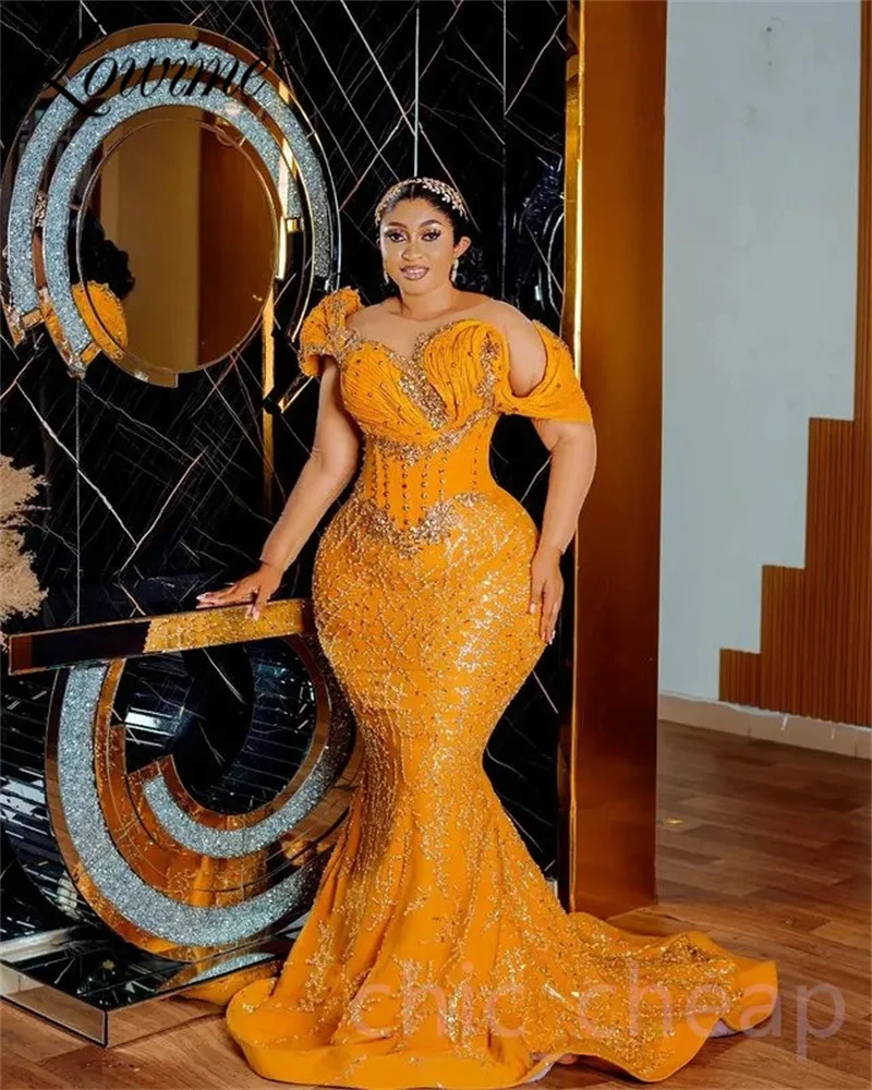 Orange Plus Size Evening Dress African Mermaid Prom Dresses 2024 Custom Made Long Sleeves Crystals Birthday Party Gowns Robe
Orange Plus Size Evening Dress African Mermaid Prom Dresses 2024 Custom Made Long Sleeves Crystals Birthday Party Gowns Robe