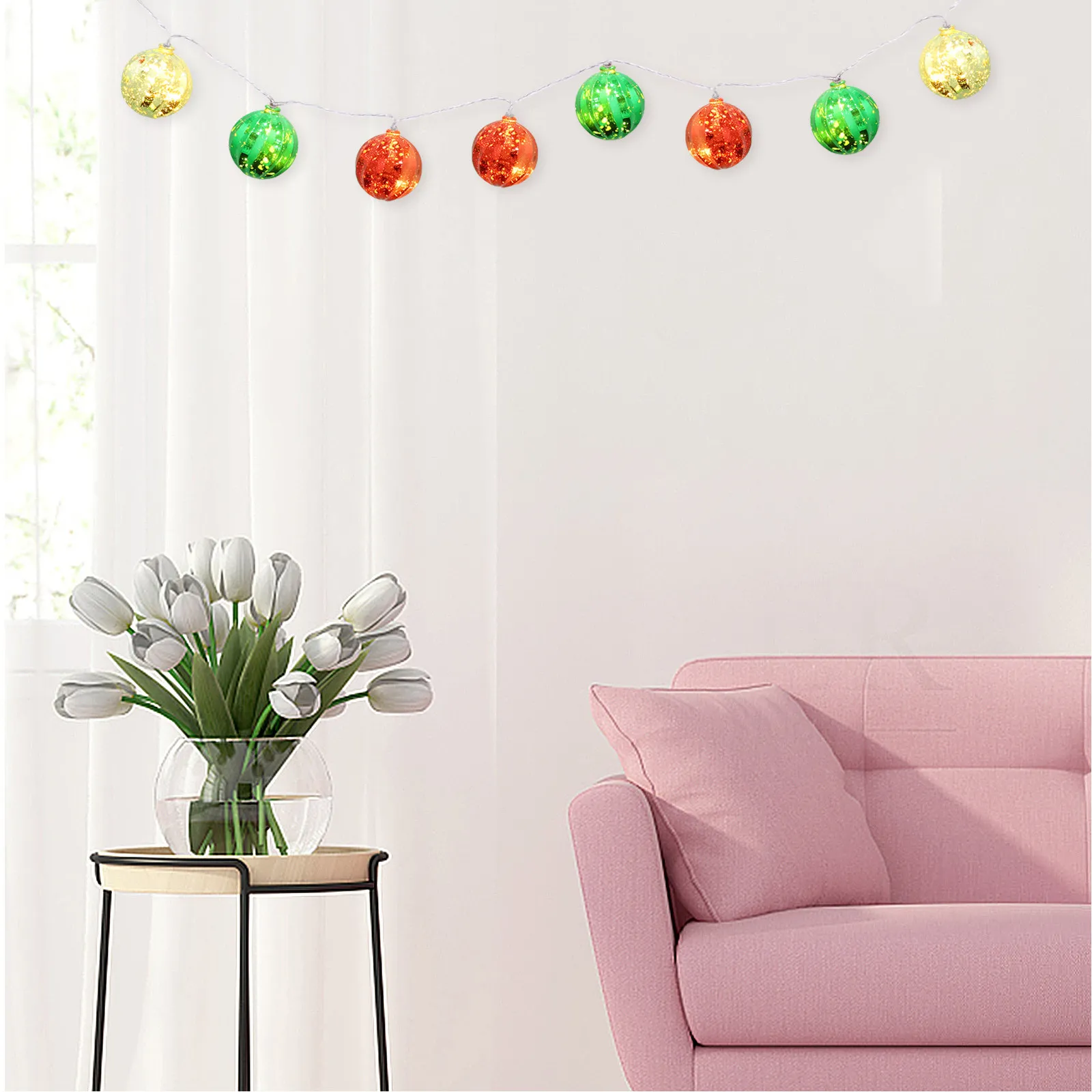 Christmas Ball Fairy Lights LED String Light Warm White Decorative Globe Lights for Bedroom Living Room Xmas Tree Indoor Decor
Christmas Ball Fairy Lights LED String Light Warm White Decorative Globe Lights for Bedroom Living Room Xmas Tree Indoor Decor