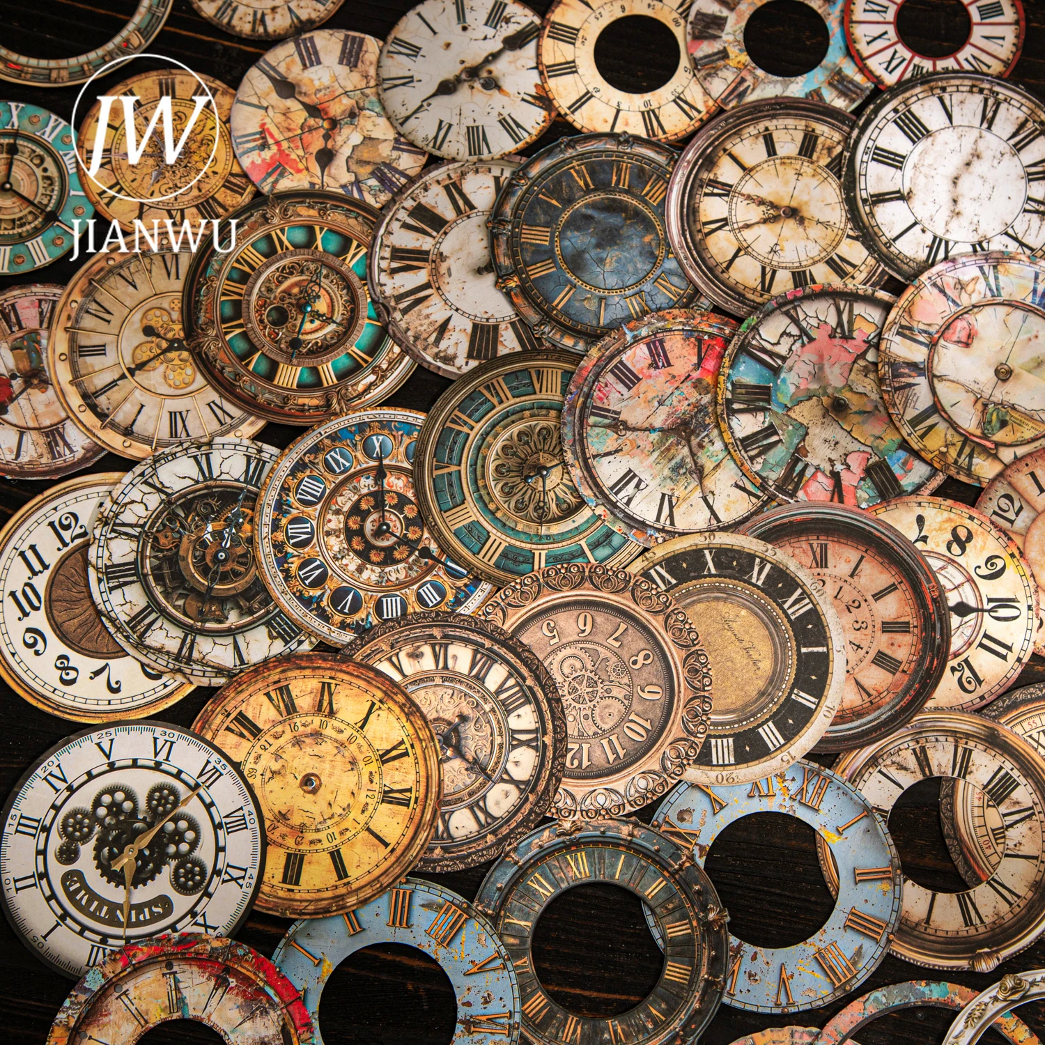 JIANWU Turning Time Series Vintage Clock Landscape Material Collage Scrapbooking Sticker Creative DIY Journal Stationery
JIANWU Turning Time Series Vintage Clock Landscape Material Collage Scrapbooking Sticker Creative DIY Journal Stationery