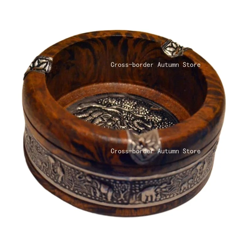 Retro Wooden Ashtray Inlaid Log Design Anti-Splash Ash Household Decor
Retro Wooden Ashtray Inlaid Log Design Anti-Splash Ash Household Decor