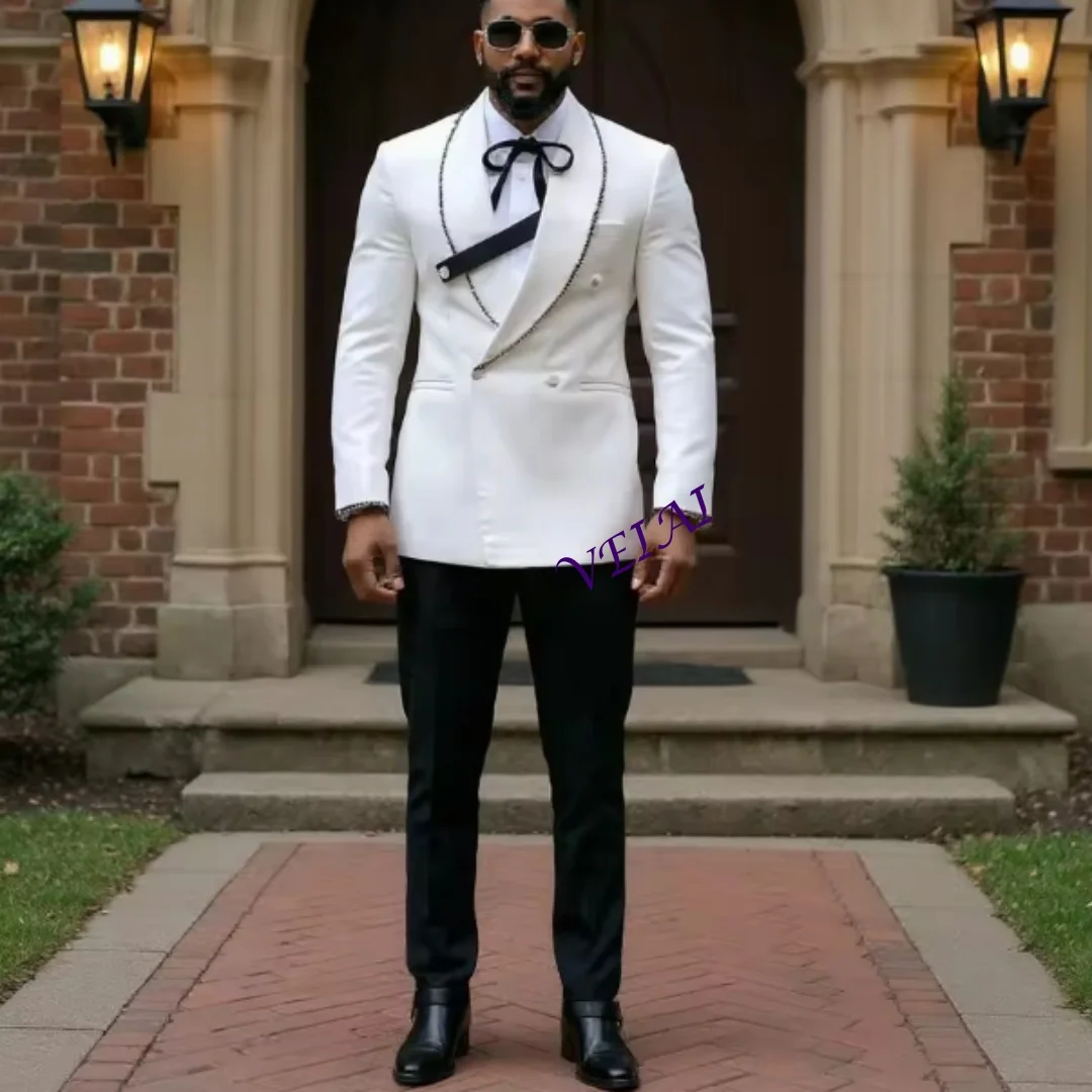 CustomizedStunning Beaded Formal Men Suits for African Fashion Double Breasted Wedding Groom Tuxedo 2 Pieces Set Male Fashion Su
CustomizedStunning Beaded Formal Men Suits for African Fashion Double Breasted Wedding Groom Tuxedo 2 Pieces Set Male Fashion Su
